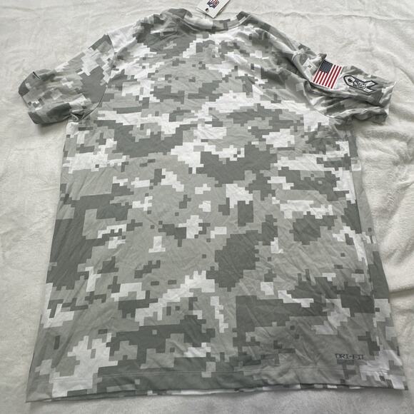 Nike Dri Fit Cleveland Browns Shirt Mens XL Camo NFL Salute to Service USA Flag - Picture 7 of 12